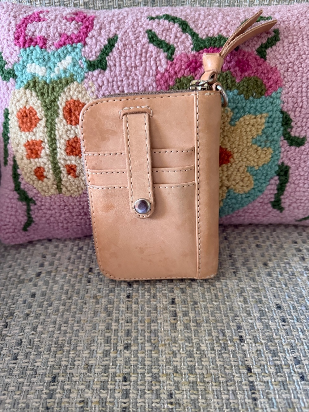 Consuela Diego-Tan Leather Zippy Wallet - Picture 2 of 5